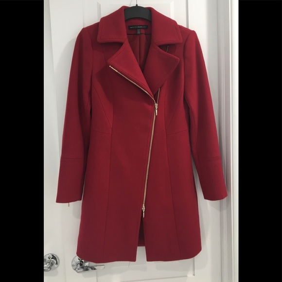 WHITE HOUSE BLACK MARKET Red Coat - Picture 1 of 5
